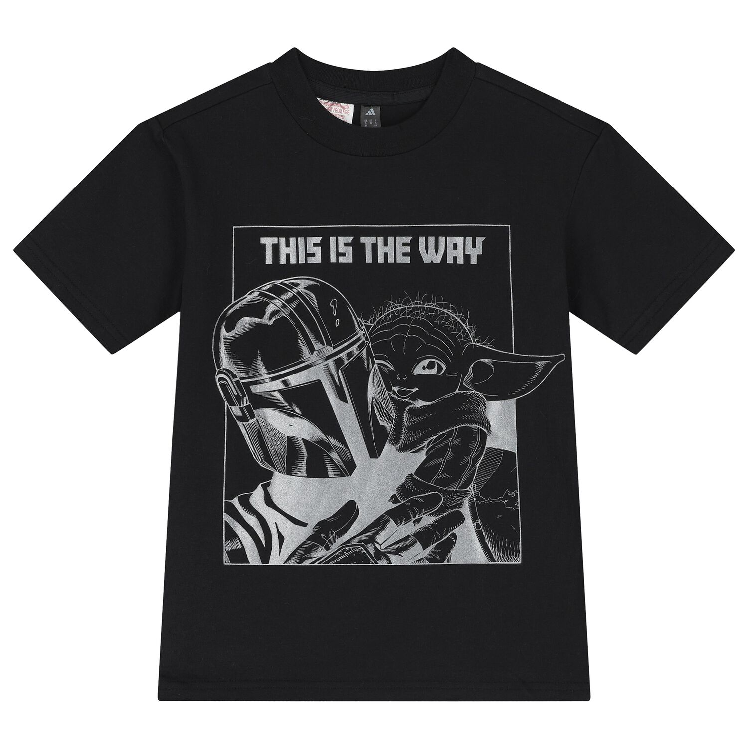 تيشيرت  أولاد  بشعار ستار وارز باللون الأسود , 1, hi-res