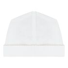 Baby White Teddy Embroidered Hat, 1, hi-res