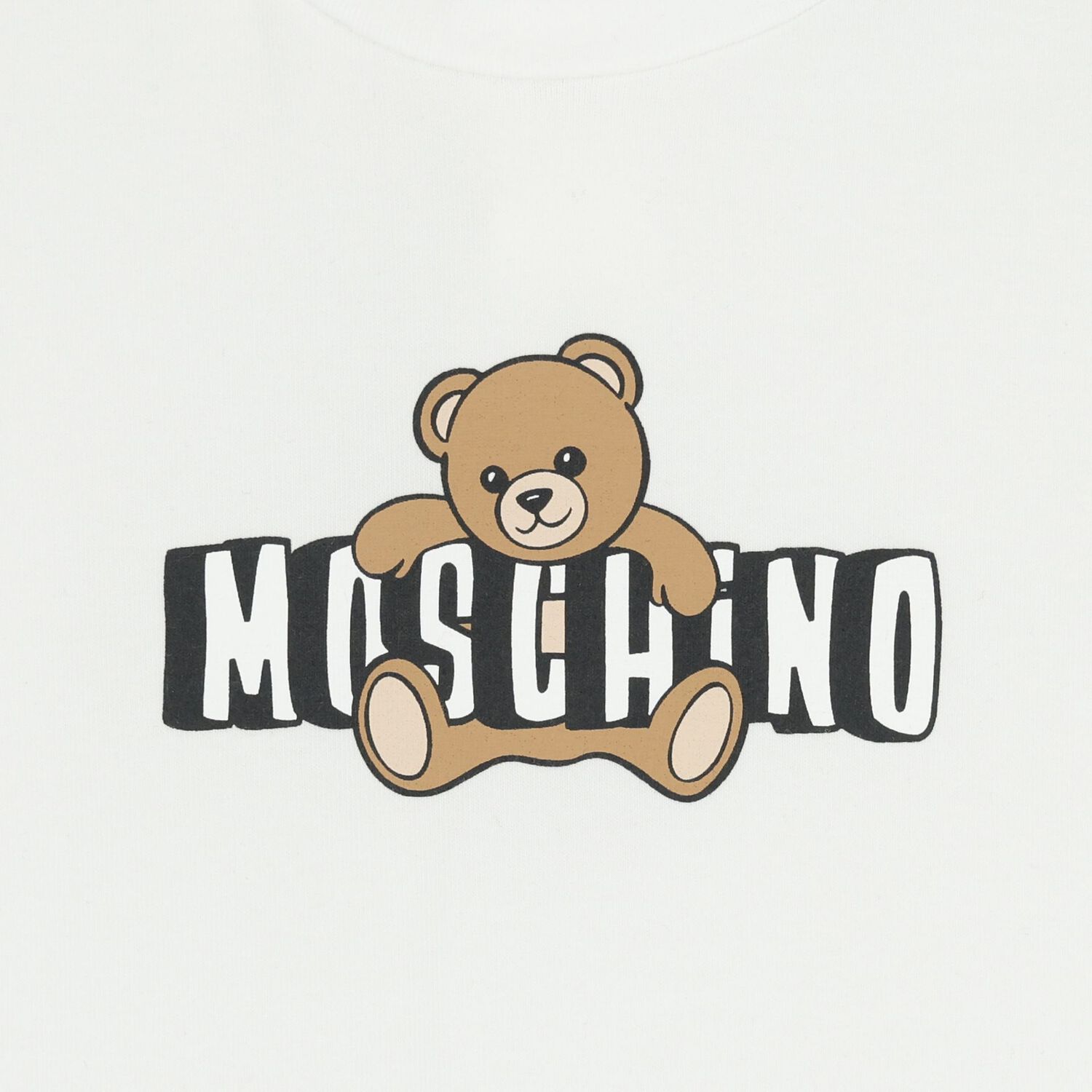 Younger Girls White & Pink Teddy Bear Shorts Set, 1, hi-res