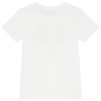 Girls White Logo T-Shirt
