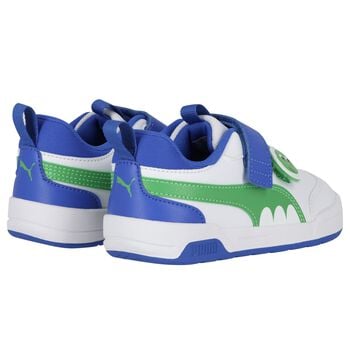 Boys White & Green Multiflex 2 Dino Trainers