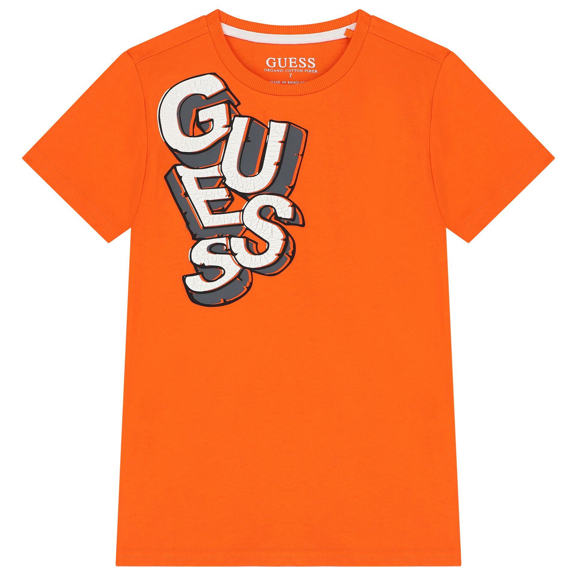 Guess Boys Orange Logo T Shirt Junior Couture UAE