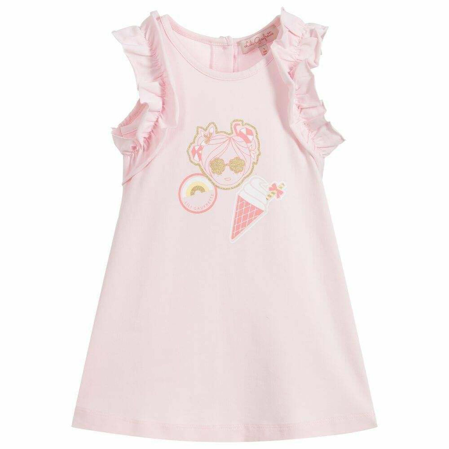 Youner Girls Pink Cotton Dress, 2, hi-res image number null