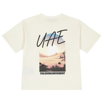 Ivory Oversized UAE Graphic T-Shirt
