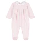 Baby Girls Pink Babygrow, 1, hi-res