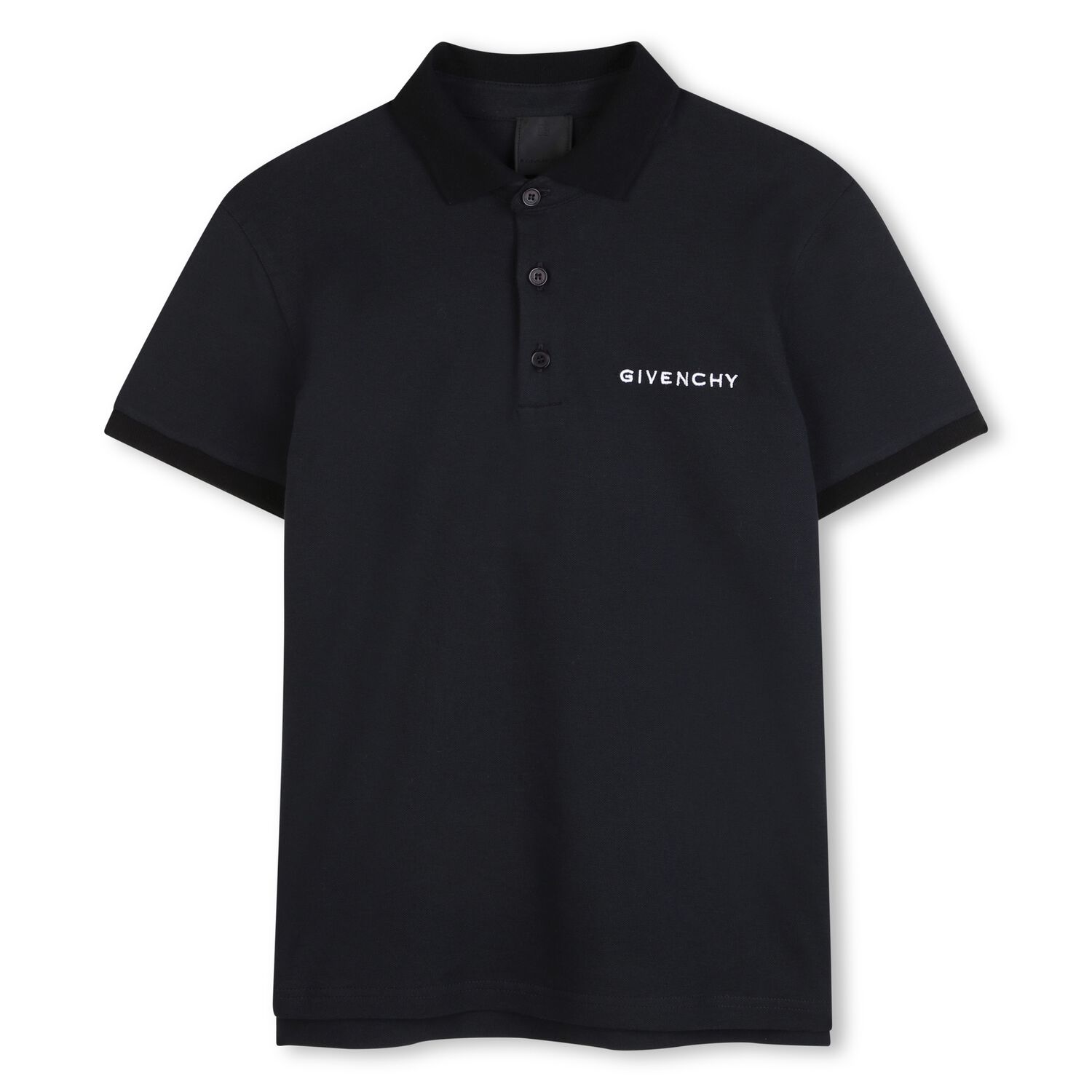 Boys Black logo Polo Shirt, 1, hi-res