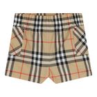 Baby Boys Beige Check Shorts Set, 1, hi-res