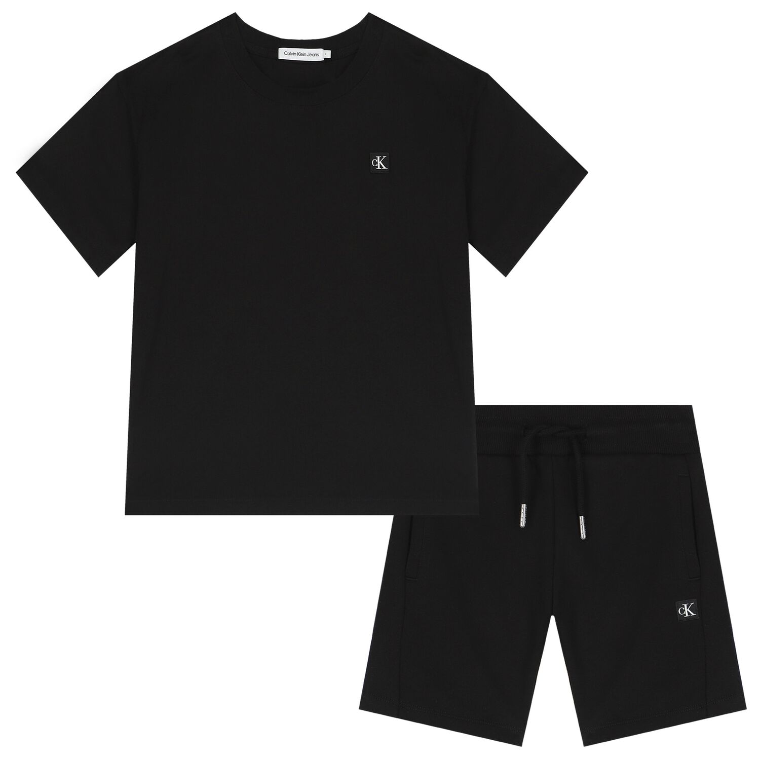 Boys Black Logo Shorts Set, 1, hi-res image number null
