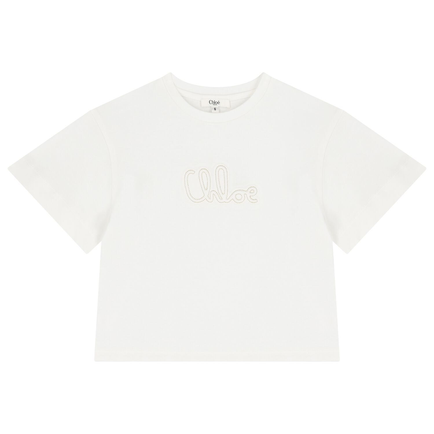 Girls Ivory Logo T-Shirt, 1, hi-res image number null