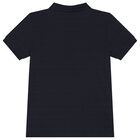 Boys Navy Blue Logo Polo Shirt, 2, hi-res