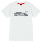 Boys White Logo T-Shirt, 1, hi-res