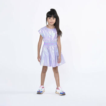 Girls Iridescent Logo Dress