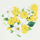 تيشيرت بالزهور باللون العاجى للبنات, 1, hi-res