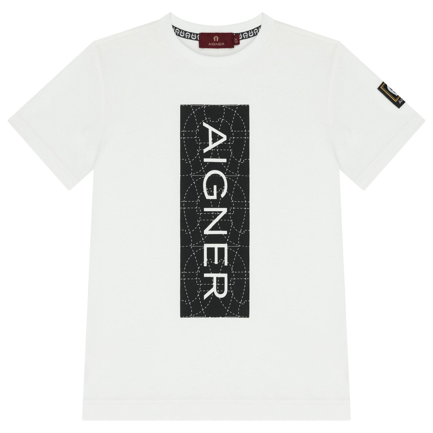 تي شيرت أبيض بشعار للأولاد, 1, hi-res