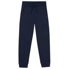 Boys Navy Blue Joggers, 1, hi-res