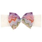 Baby Girls Ivory Bow Headband, 1, hi-res