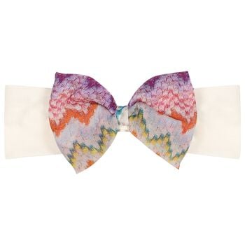 Baby Girls Ivory Bow Headband
