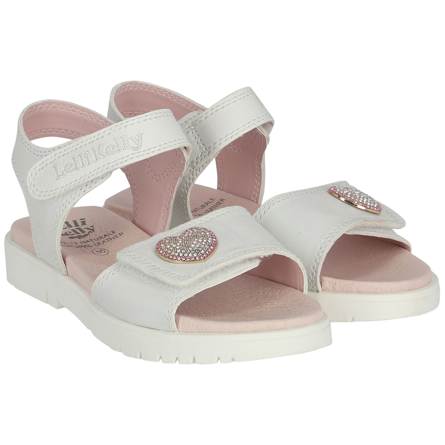 صندل بنات باللون العاجي, 2, hi-res