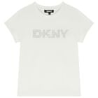 Girls White Logo T-Shirt, 1, hi-res