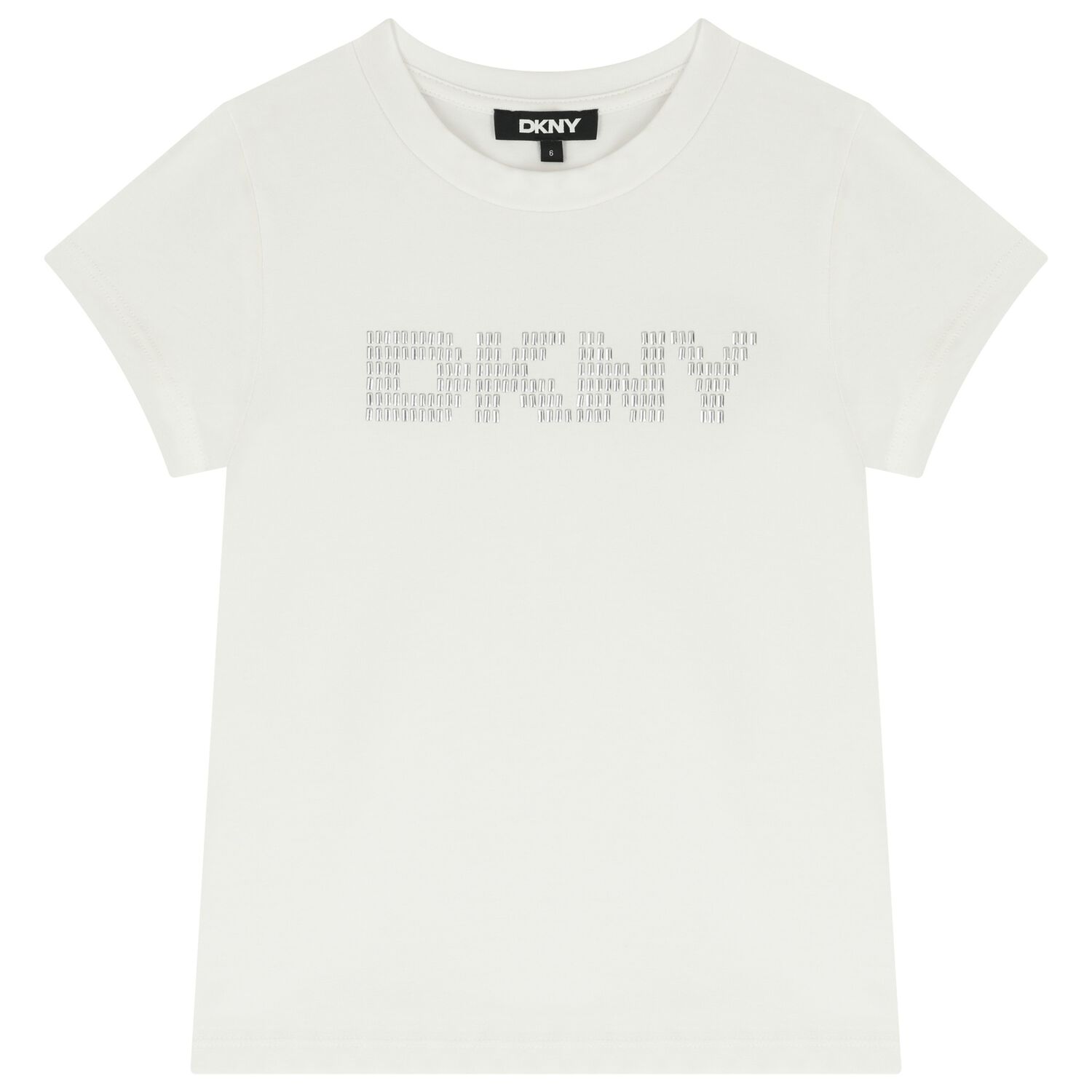 Girls White Logo T-Shirt, 1, hi-res