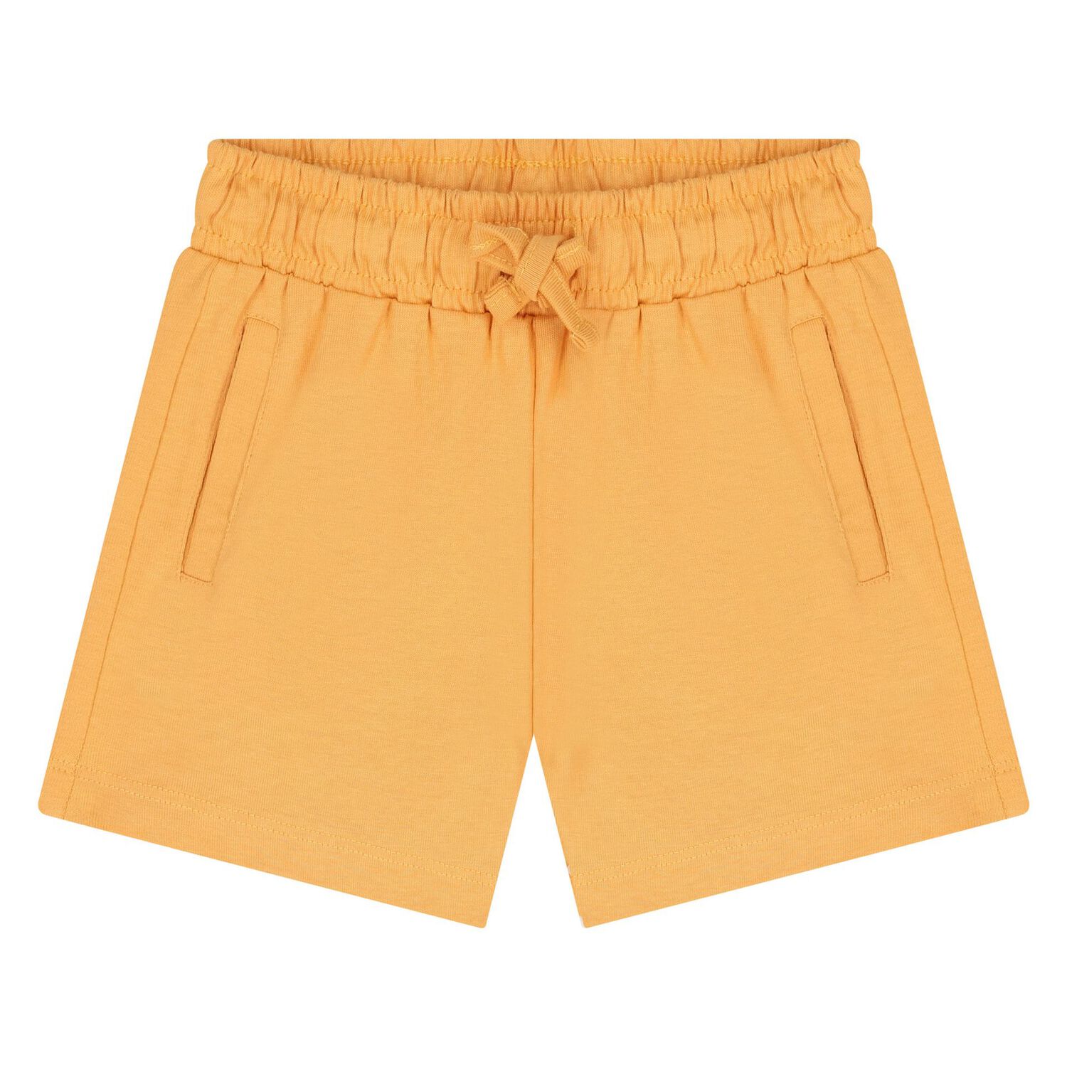 Younger Boys White & Orange Shorts Set, 1, hi-res