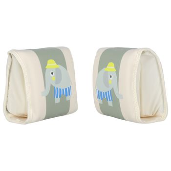 Beige & Green Striped Elephant Arm Bands