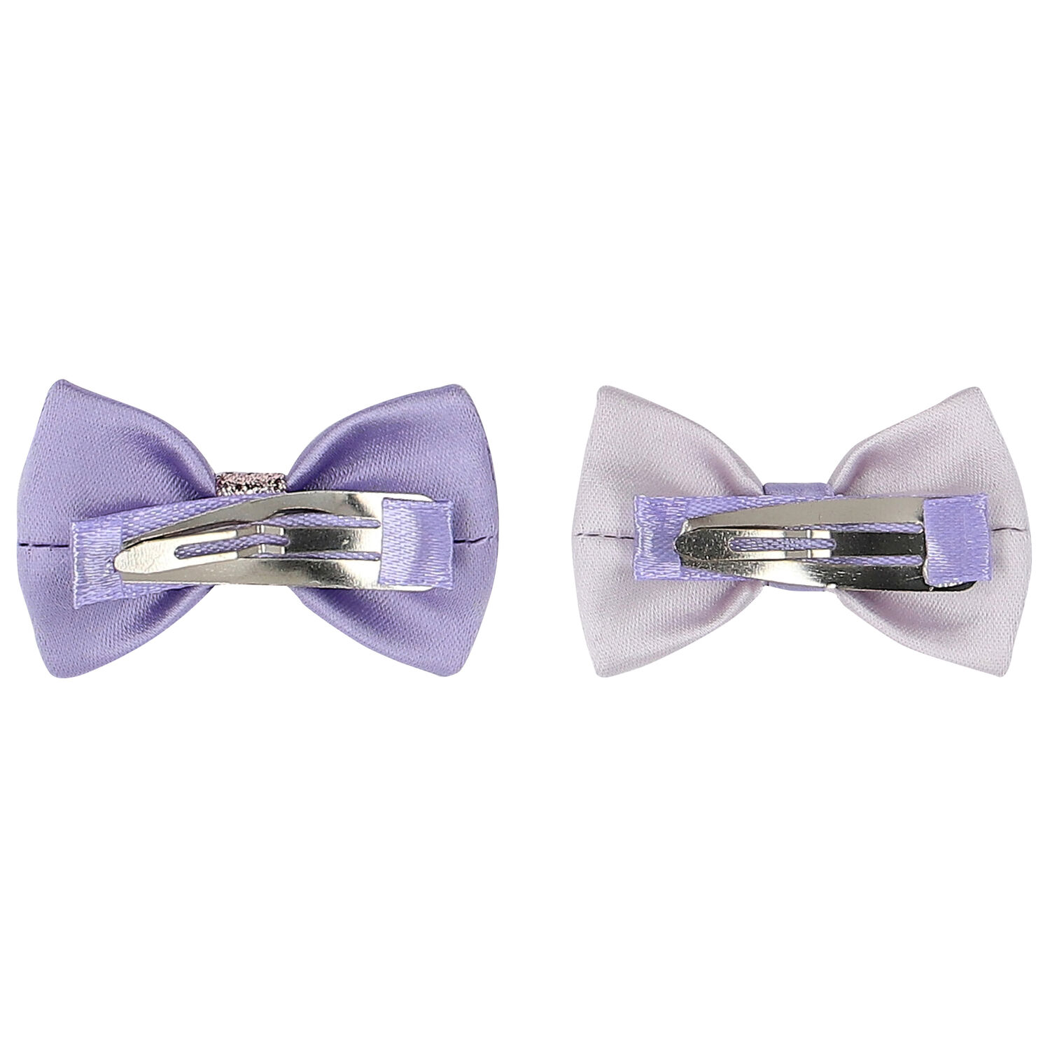Girls Purple Bow Hair Clips ( 2 Pack ), 3, hi-res