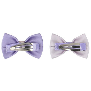Girls Purple Bow Hair Clips ( 2 Pack )