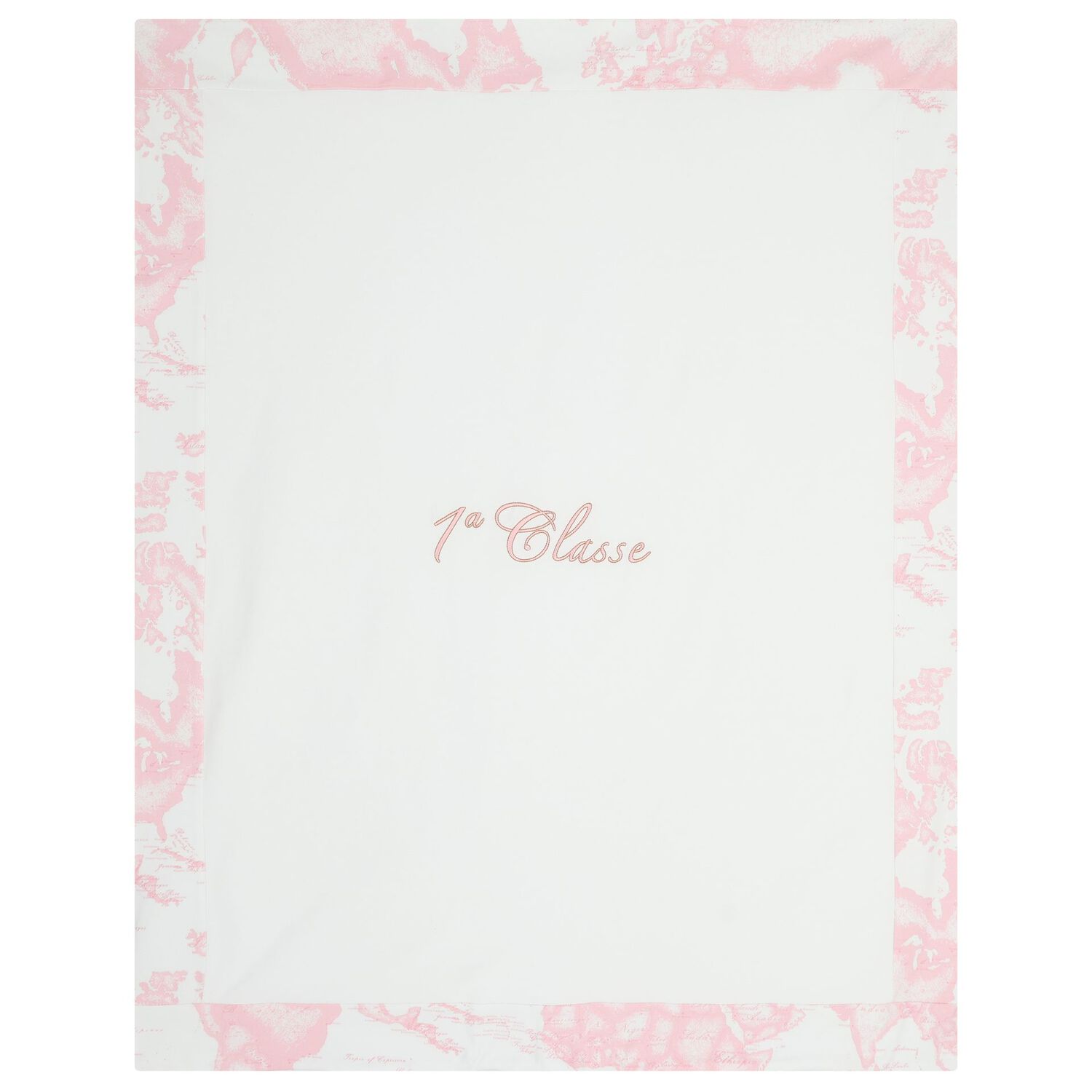 طقم هدايا ملابس بنات بتصميم خريطة جغرافية باللونين الابيض و الوردي , 1, hi-res