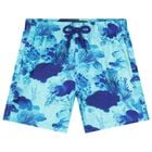 Boys Blue Coral Reef Swim Shorts, 1, hi-res