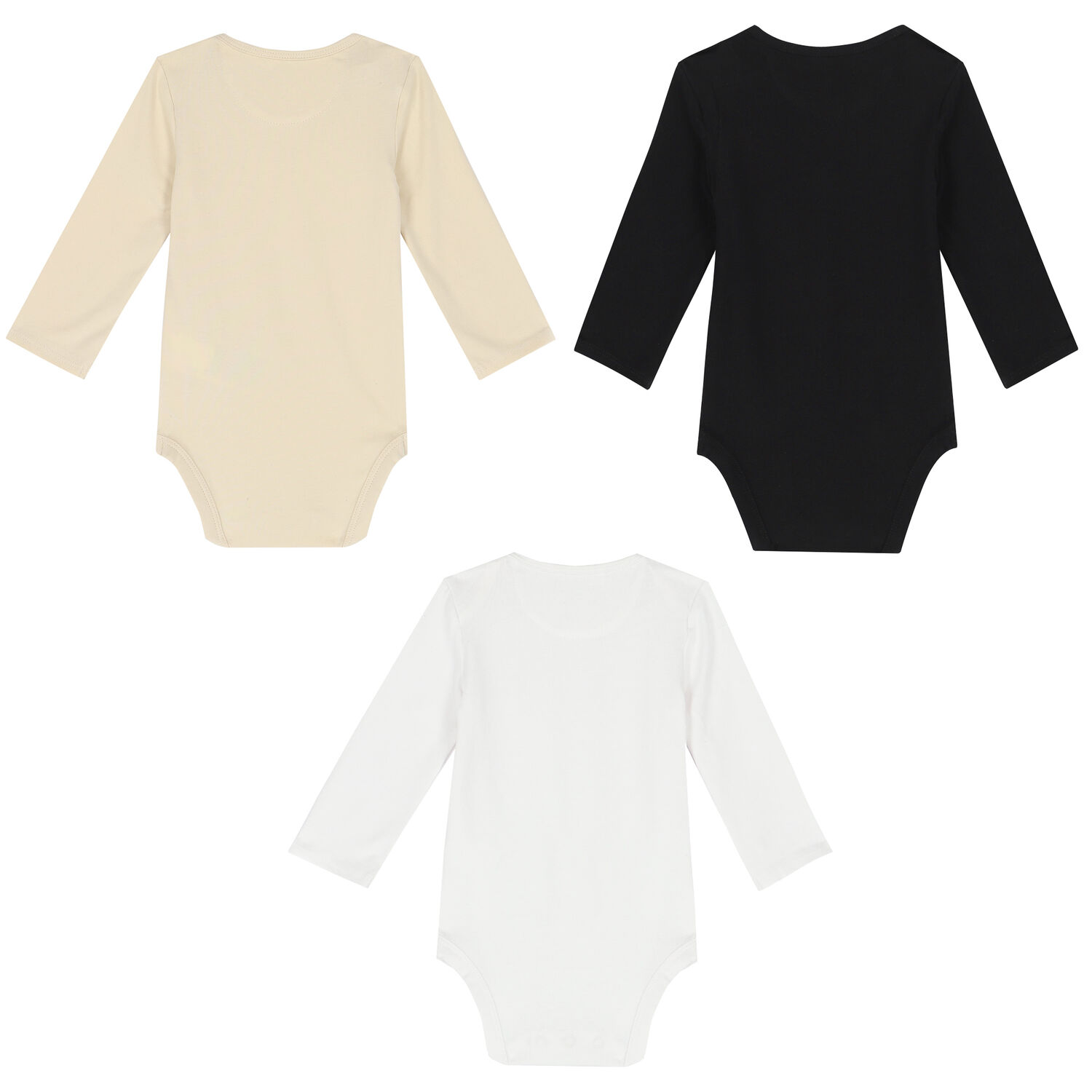 بودي سوت بالشعار باللون الأسود والبيج للأولاد, 1, hi-res