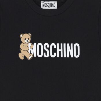 Black Teddy Bear Logo T-Shirt