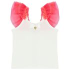 Girls White & Pink Top, 1, hi-res