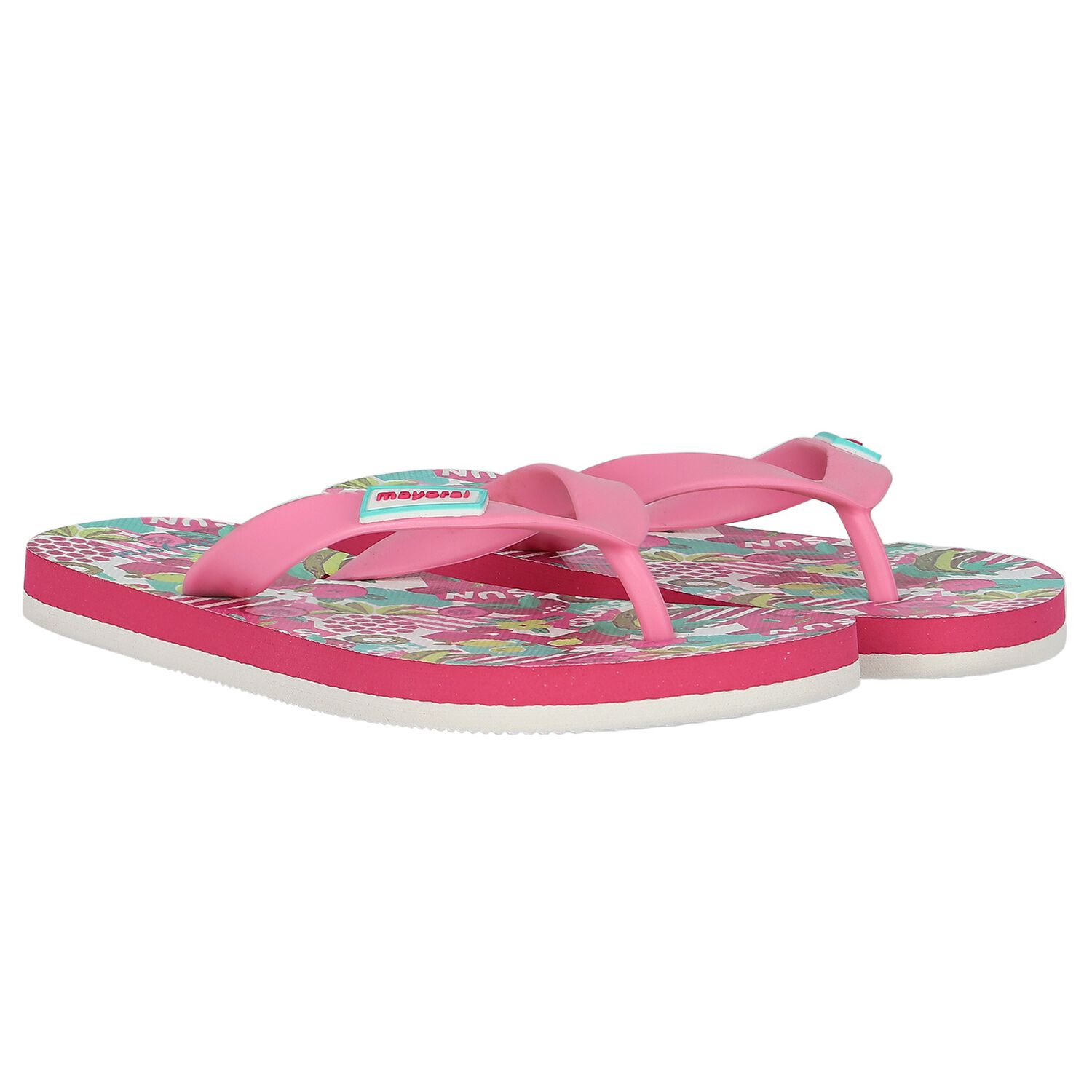 Girls Pink Flip Flops, 1, hi-res