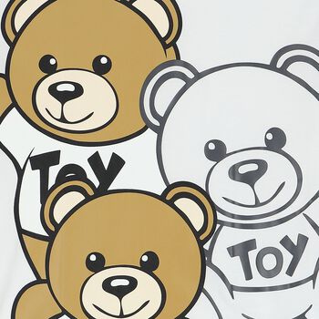 White Teddy Bear Logo T-Shirt