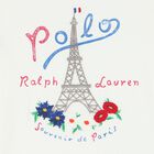 تيشيرت بنات بالشعار باللون الأبيض, 1, hi-res