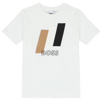 Boys White Logo T-Shirt