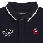 Boys Navy Blue Logo Polo Shirt, 1, hi-res