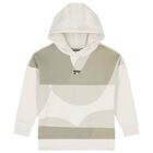 Boys Beige Logo Hooded Top, 1, hi-res