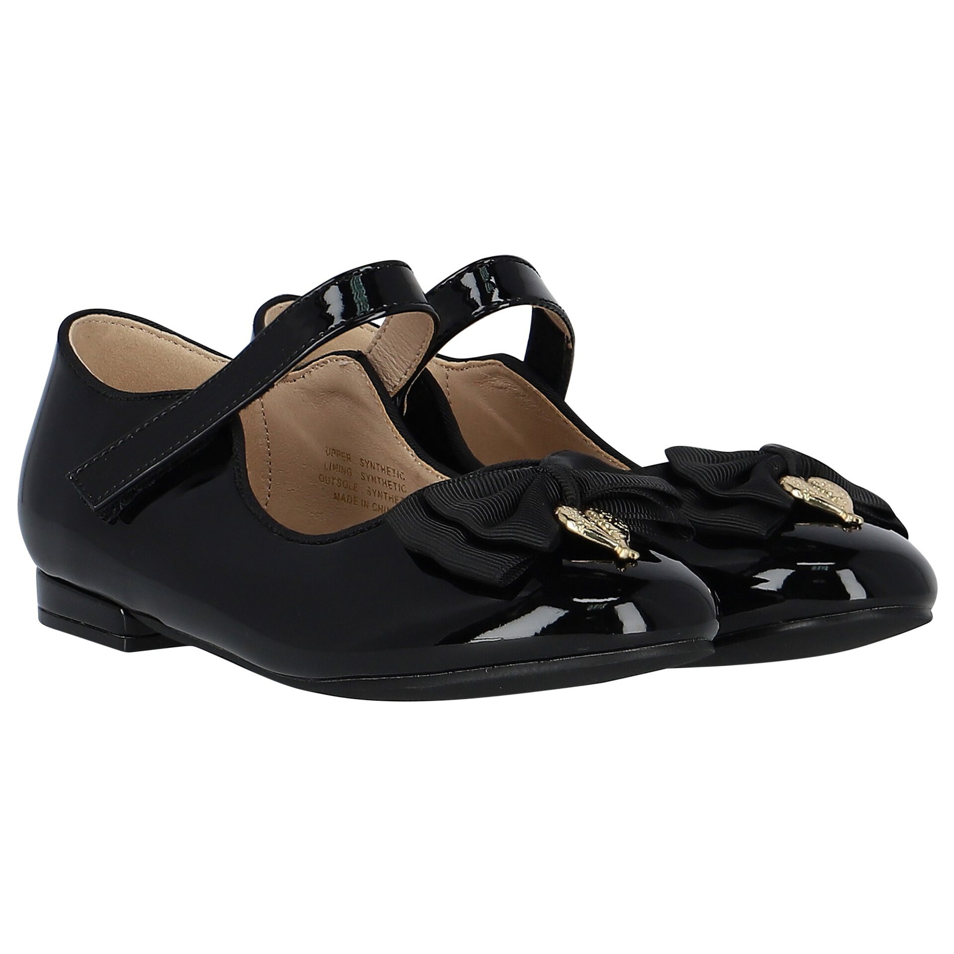 Angel s Face Girls Black Bow Ballerina Shoes Junior Couture UAE