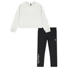 Girls Grey & Black Minnie Mouse Disney Leggings Set, 1, hi-res