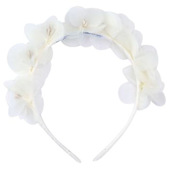 Girls Ivory Flower Headband