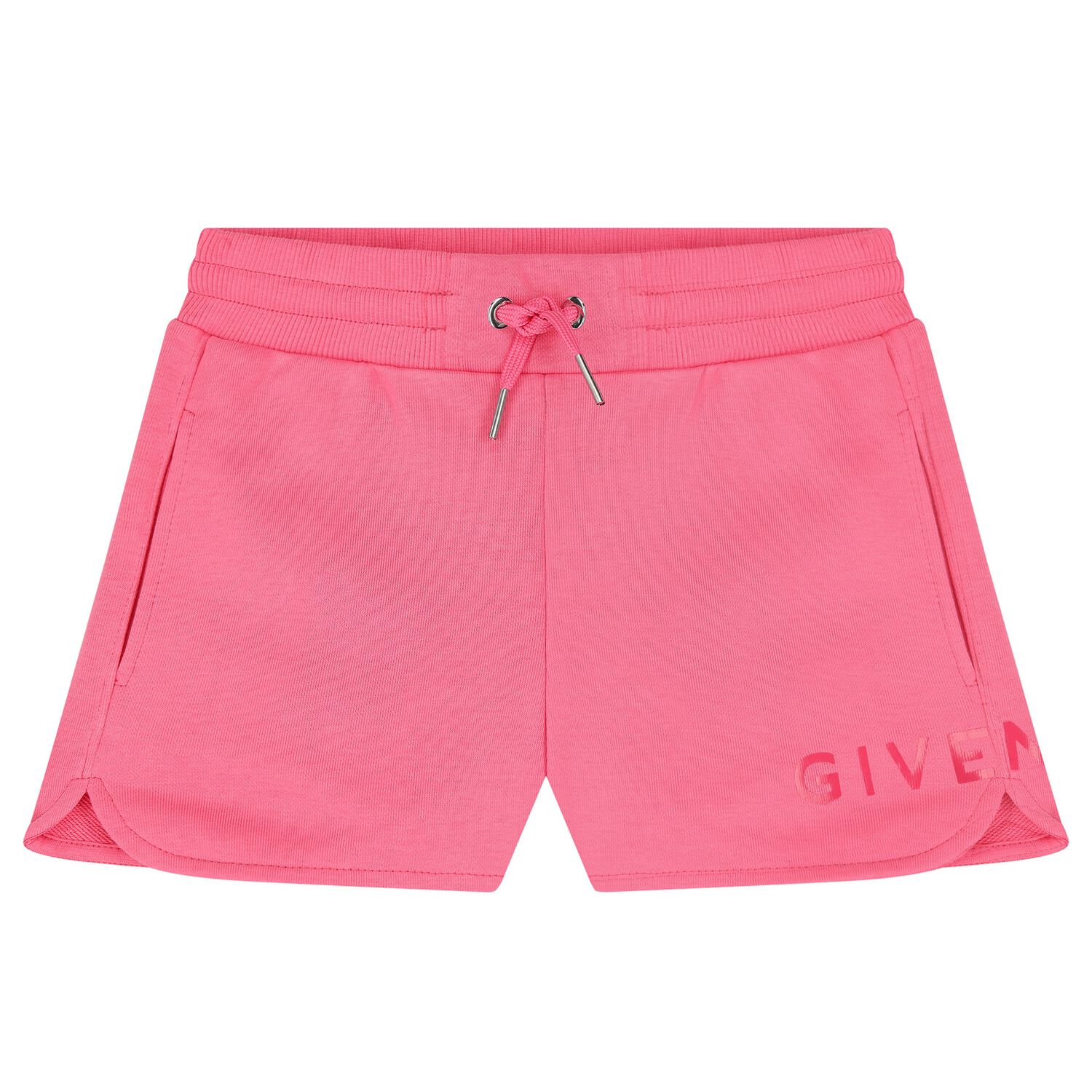 شورت بالشعار باللون الوردي للبنات, 1, hi-res