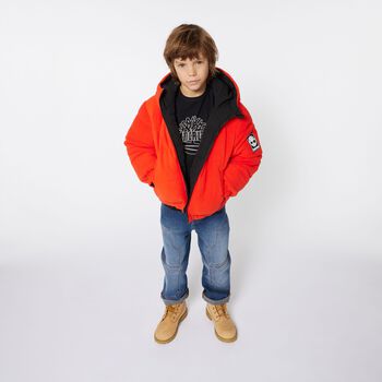 Boys Black Logo Long Sleeve Top
