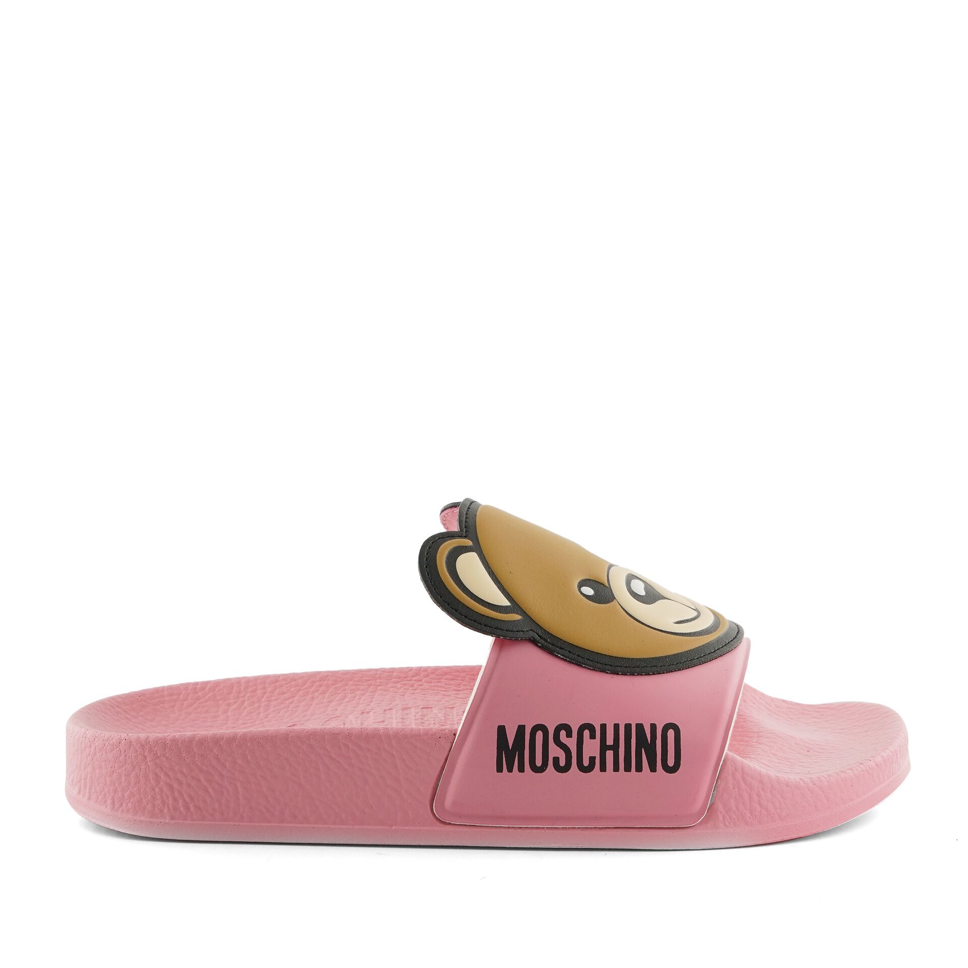 Moschino Girls Pink Teddy Bear Logo Sliders Junior Couture UAE