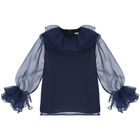 طقم تنورة باللون الكحلي والأخضر, 1, hi-res