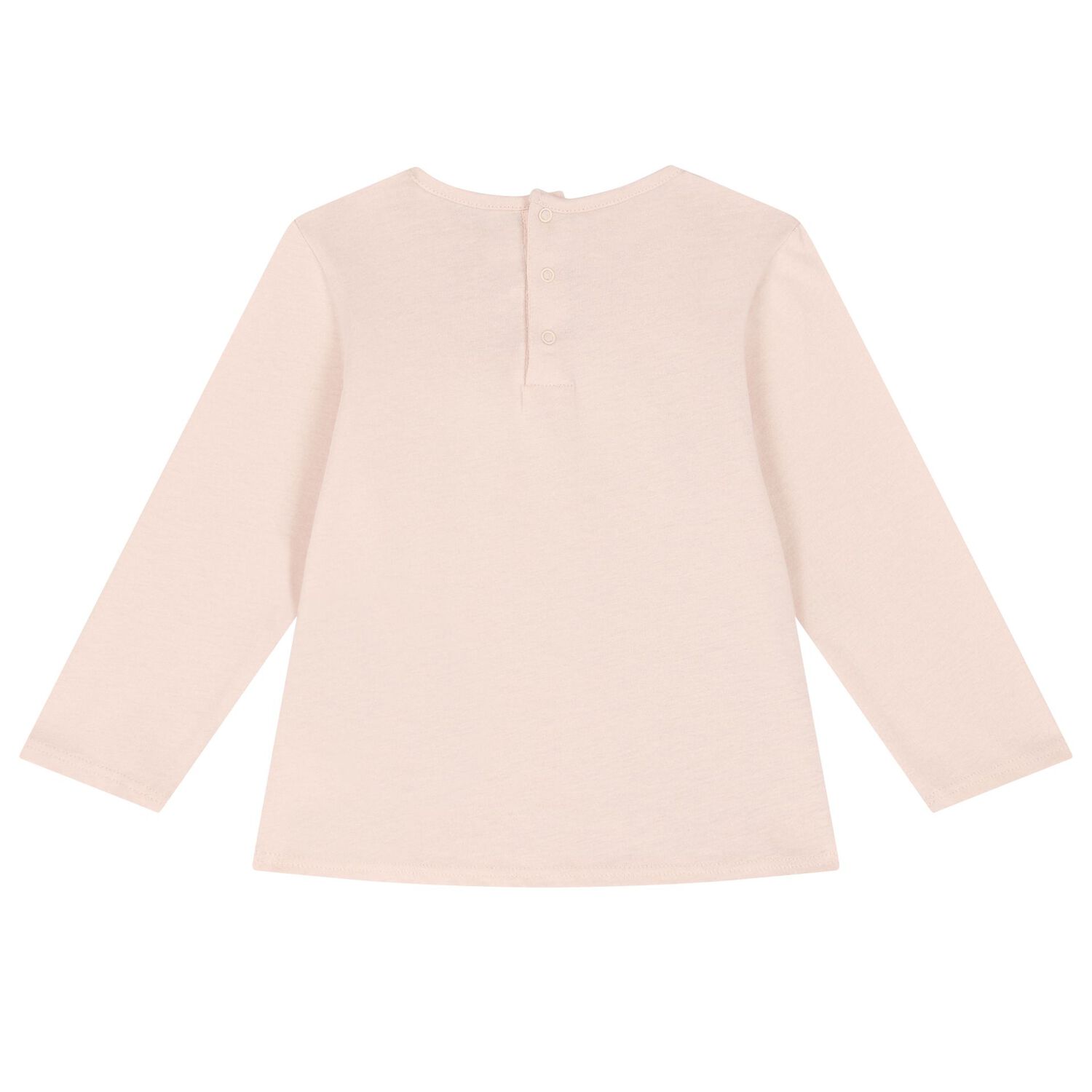 توب بنات بأكمام بالشعار باللون الوردي, 1, hi-res image number null