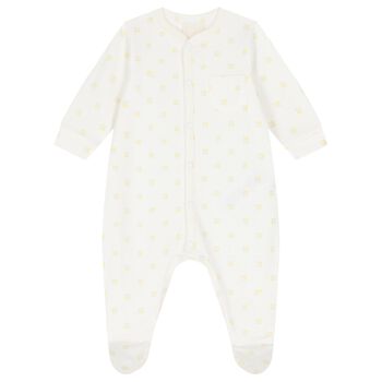 White Logo Babygrow