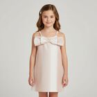 Girls Pink Bow Iridescent Dress, 1, hi-res