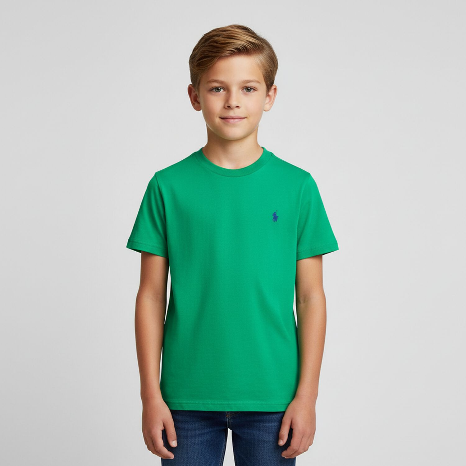 Boys Green Logo T-Shirt, 1, hi-res